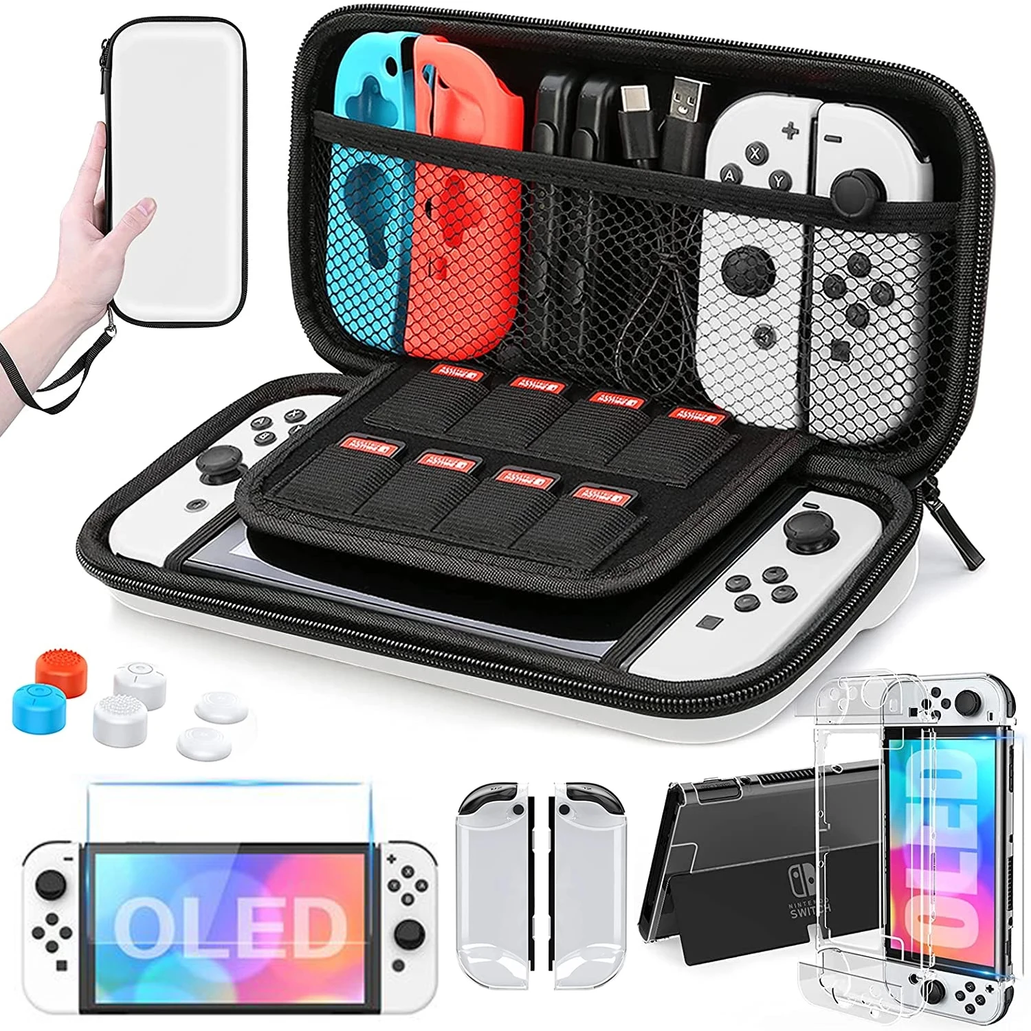 

Аксессуары, чехол для Nintendo Switch и OLED-консоли, чехол Fundas Estuche, защитный чехол Carcasa Protector Etui, комплект для хранения