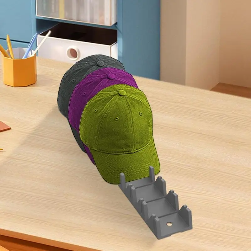 Hat Holder Stand Tabletop Baseball Cap Display Rack Small Ball Cap Stand Tabletop Fitted Hat Storage Rack No Install Non-Slip