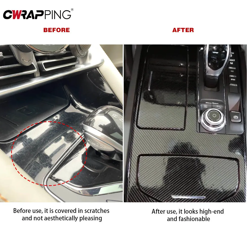 7D 카본 파이버 비닐 랩 블랙 자동차 필름 레드 오토바이 스티커 자동차용 PET 차량 바디 스티커 방수 자가 접착 필름