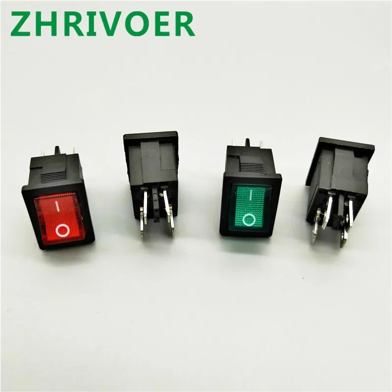 5pcs KCd1 4Pin LED Light Boat Car Rocker Switch 6A / 10A 250V / 125V AC Red Yellow Green Blue 220 V Self Locking