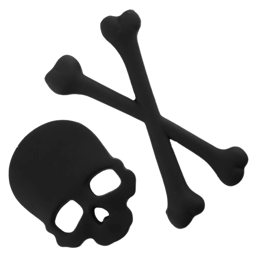 الجمجمة سيارة ملصق 9x8 5 سنتيمتر الأسود سبائك الزنك ثلاثية الأبعاد الخفافيش شكل تصميم رائع ملصق معدني للمركبات دراجة نارية شاحنة SUV قارب ATV RV