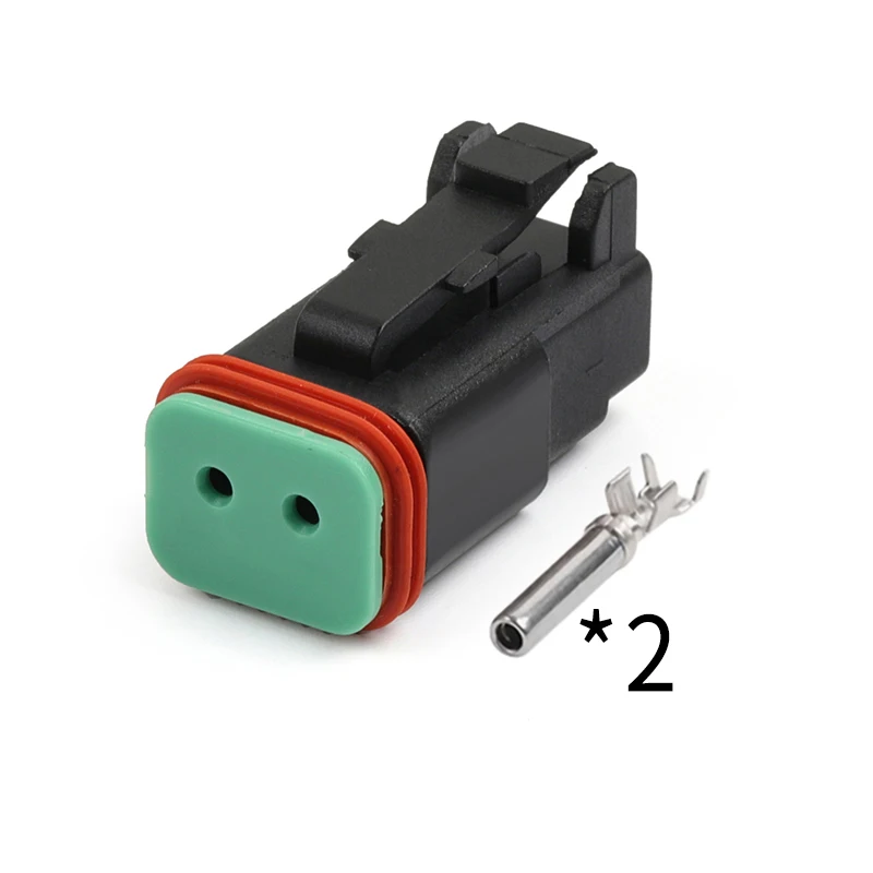 5Sets 2Pin DT06-2S-E004 DT04-2P-E004 Deutsch DT Waterproof Connector Kit w/Terminals For Car LED Light Bar Harness