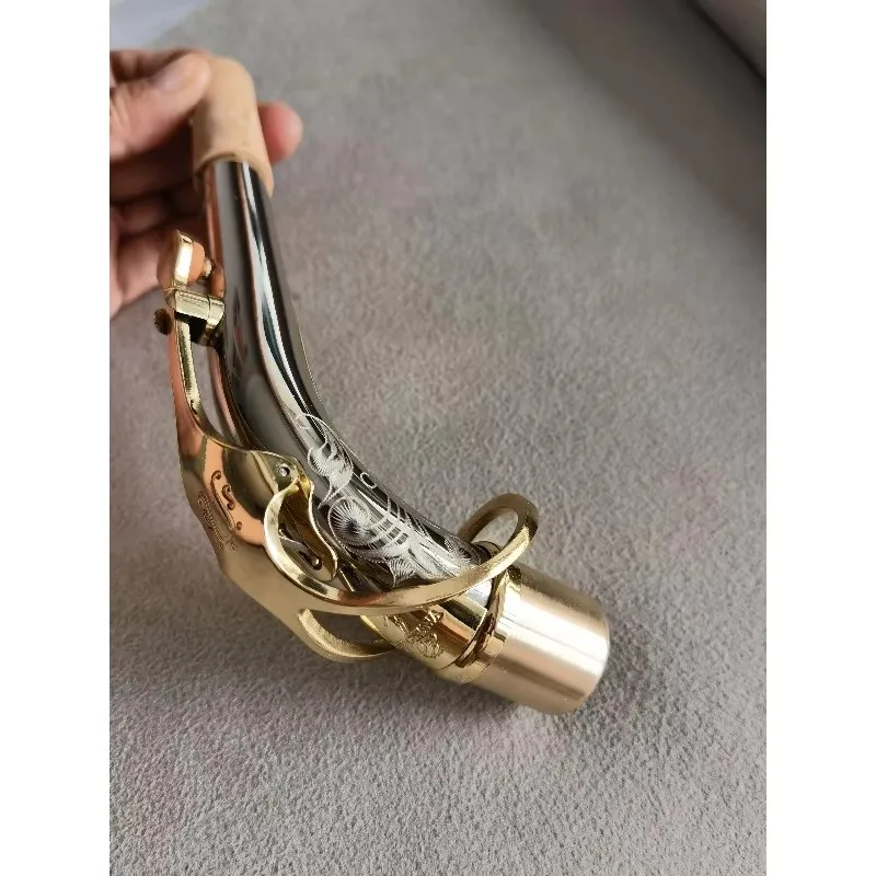 

Белый медный саксофон с изогнутой шеей, напуск E, саксофон средней радиуса действия с изогнутой шеей и изгибом, хорошее качество звука.