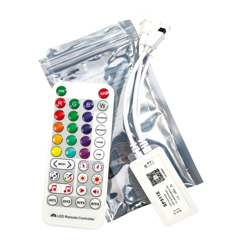 SP511E 24V 38key RGB Controller DC 5V WIFI Musik Rgb Smart Controller Single Output LED Dimmer Control untuk 2835 LED Strip 4pin