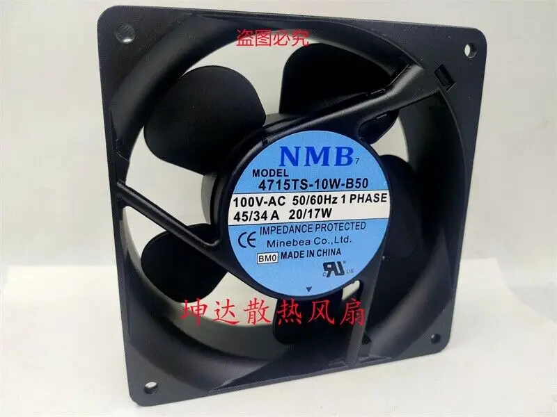 

1 PCS NMB Fan 4715TS-10W-B50 AC100V 20/17W 12038 12cm all-metal cooling fan