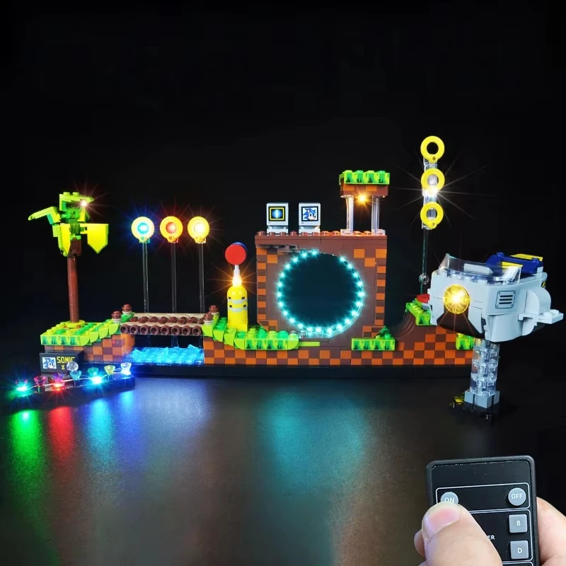 BRIXSPARK LED Lighting Kit for Lego 21331, DIY Light For Green Hill Zone Building Blocks, Model Bricks Not Included