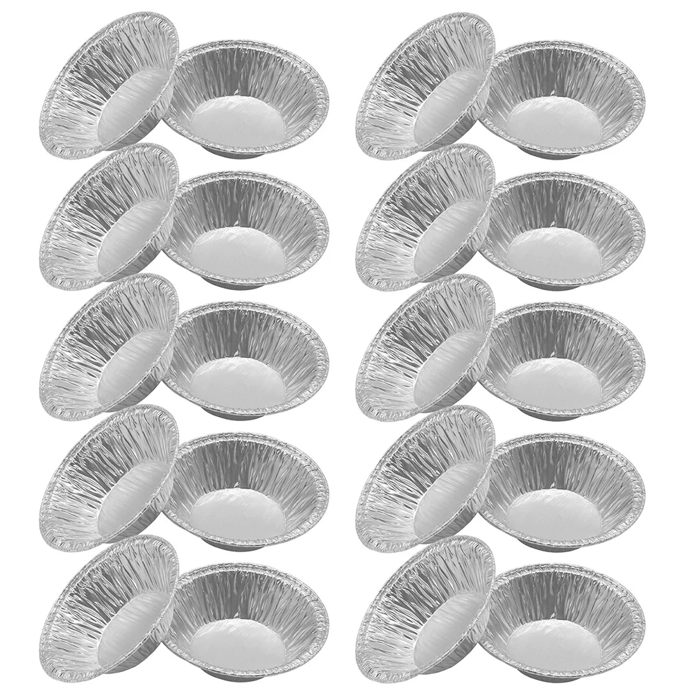 

500Pcs Round Aluminum Foil Tart Pans Mini Tart Pans Disposable Baking Cups for Egg Tarts Mini Pies Baking Parties Cafes