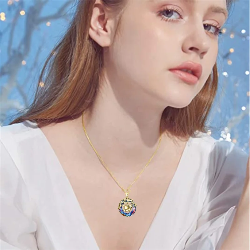 Fashion Creative Heart Hugging Sloth Necklace Crystal Pendant Engagement Necklaces for Women Animal Jewelry Anniversary Gift