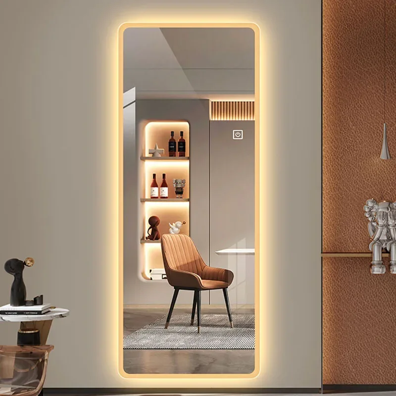 

Bright Decorative Bath Mirrors Large Full Body Led Anti Fog Bath Mirrors Rectangular Luminous Dekoracyjne Lustra Decoration Home