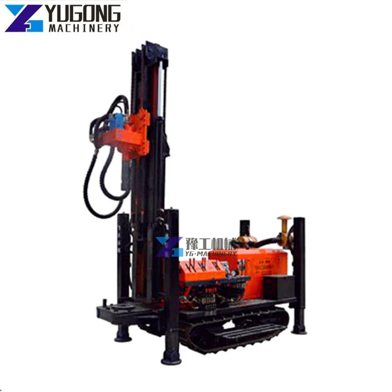 Auger Cast Pile Drill Rig Skid-mounted Drilling Rig with Compressor Hydraulic Type Deep Drilling Rig for Water Well