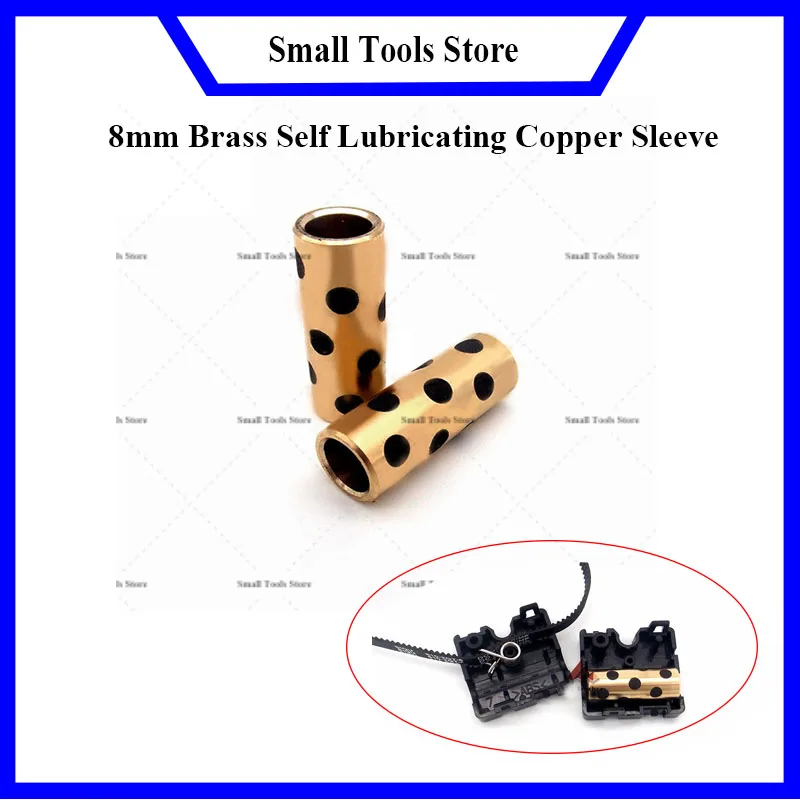 2pcs  8x11x30mm Brass Self Lubricating Copper Sleeve Oil Free Bushing Bronze 3D Printer Linear Bearing for UM2 Ultimaker2