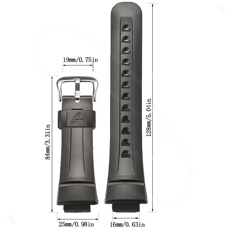 時計バックル付き防水樹脂ブレスレット,男性用,スポーツ,カシオG-2900g 2900, G-2900C-2V用