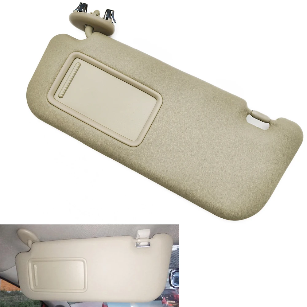 

1PC Fit For Toyota Yaris 2008 -2013 Beige Car Left Side Sun Visor Sunvisor Shield With Mirror