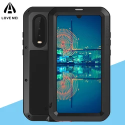 LOVE MEI Metal Armor Case For Huawei P20 P30 P40 P50 Pro Lite Mate 30 40 Anti Shock Dirt Proof Water Resistant Protection Cover