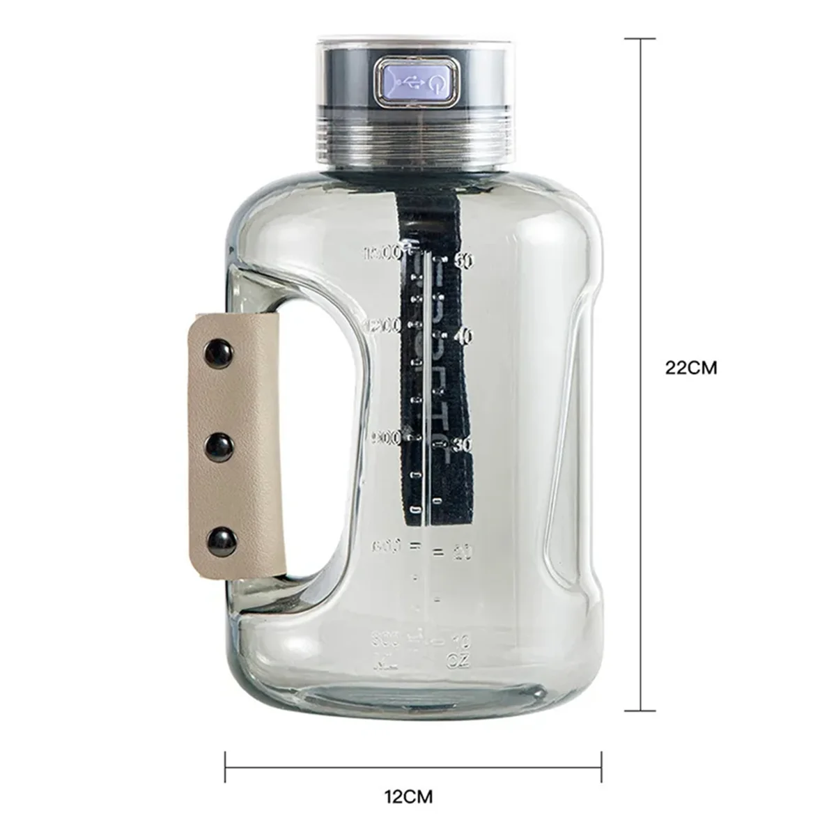 Hydrogen Water Bottle 1.5L Hydrogen Rich Portable Sports Water Bottle Rich Molecular Hydrogen Water Generator