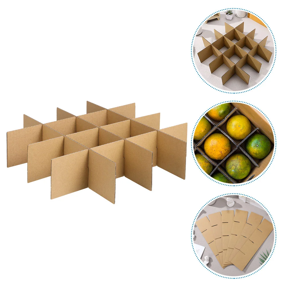 5 Pack Carton Partitions Cardboard Moving Boxes Medium and Large Cell Dividers Glassware for Packing