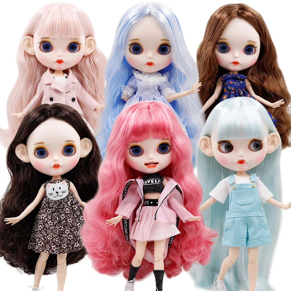 

ICY DBS Blyth Dolll Matte Customized Eyebrow Face 30CM 19 Joints Body Set Dolls Including Clothes And Shoes DIY Toy for Girls