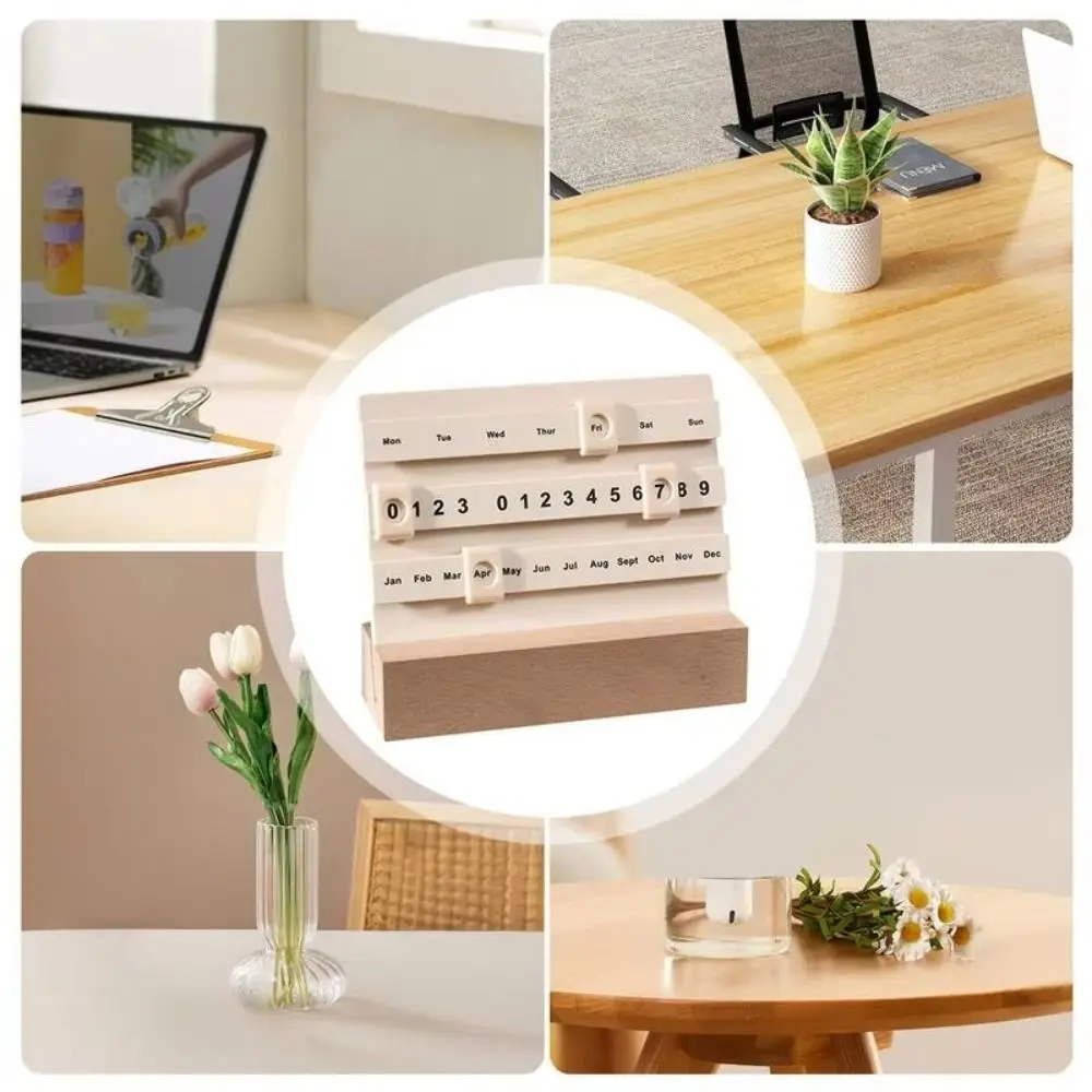 พร้อมไม้บรรทัด 2025 ไม้ Slider ปฏิทิน Ins สไตล์ Multi-Functional 2025 Perpetual Date ปฏิทินแฟชั่นแบบพกพา