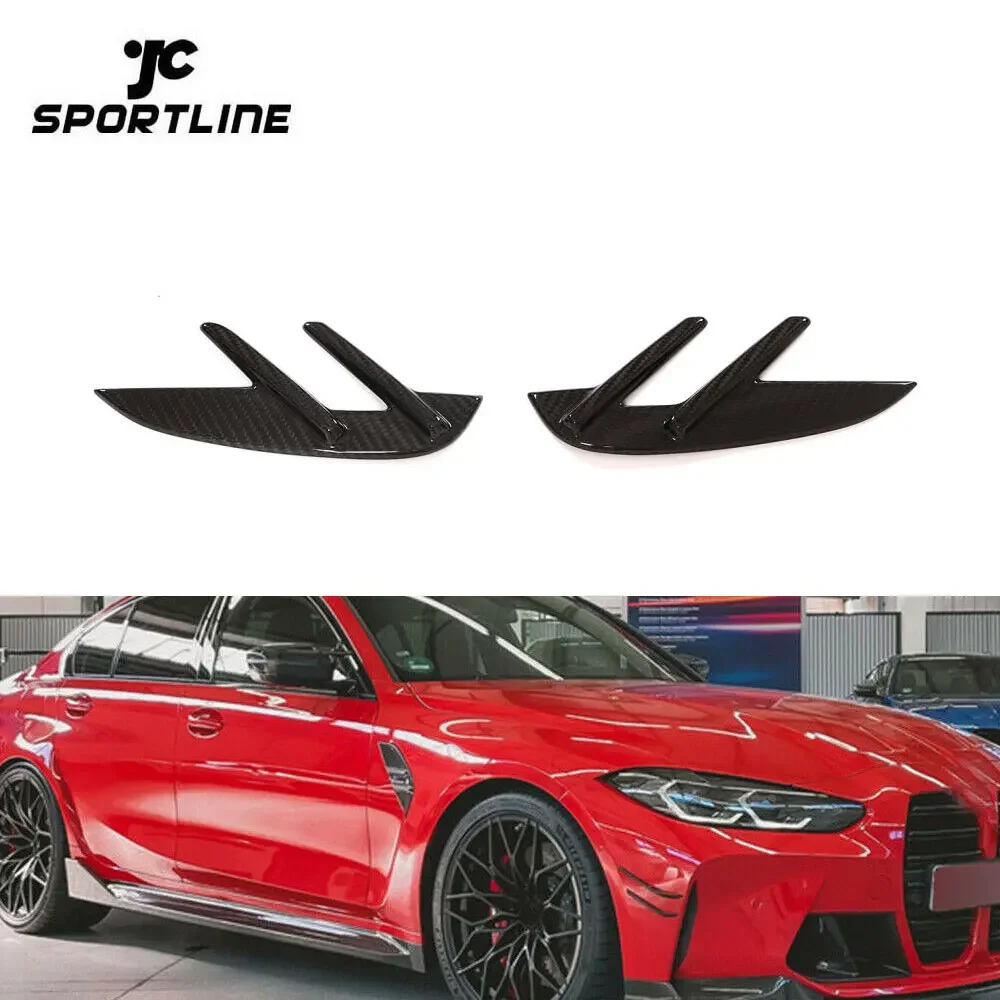 Modify Luxury 3series G80 Dry Carbon Fiber Side Fender Air Vent For BMW G80 M3 Sedan 4-Door 2021UP