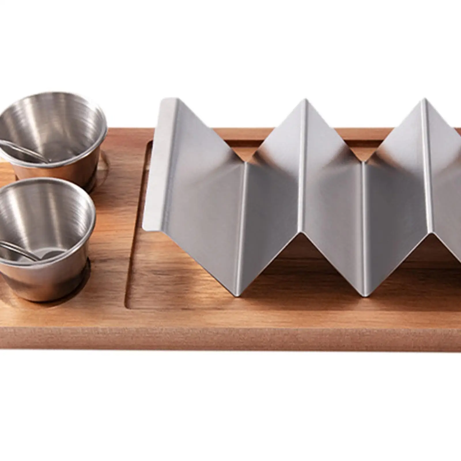Taco Holder Tray Wooden Tray Versatile Holds 3 Tacos Tacos Shell Serving Tray for Restaurant Hotel Buffet Kitchen Living Room