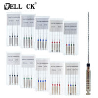 WELL CK 4pcs/Box 21/25mm #25-40 Dental Rotary Paste Carriers Spiral Filler Lentulo Assorted Engine Filling Paste Dentistry Tool
