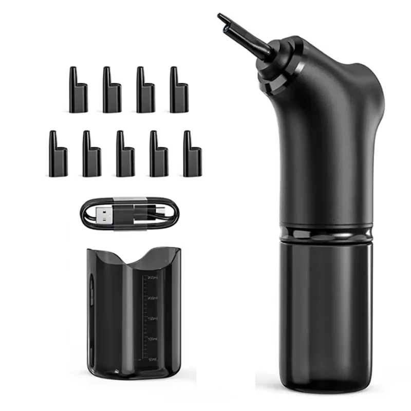 AB13-Visua طقم تنظيف الأذن مع تطبيق الكاميرا ل IOS/أندرويد الري الكهربائي 4 أوضاع الضغط إزالة شمع الأذن