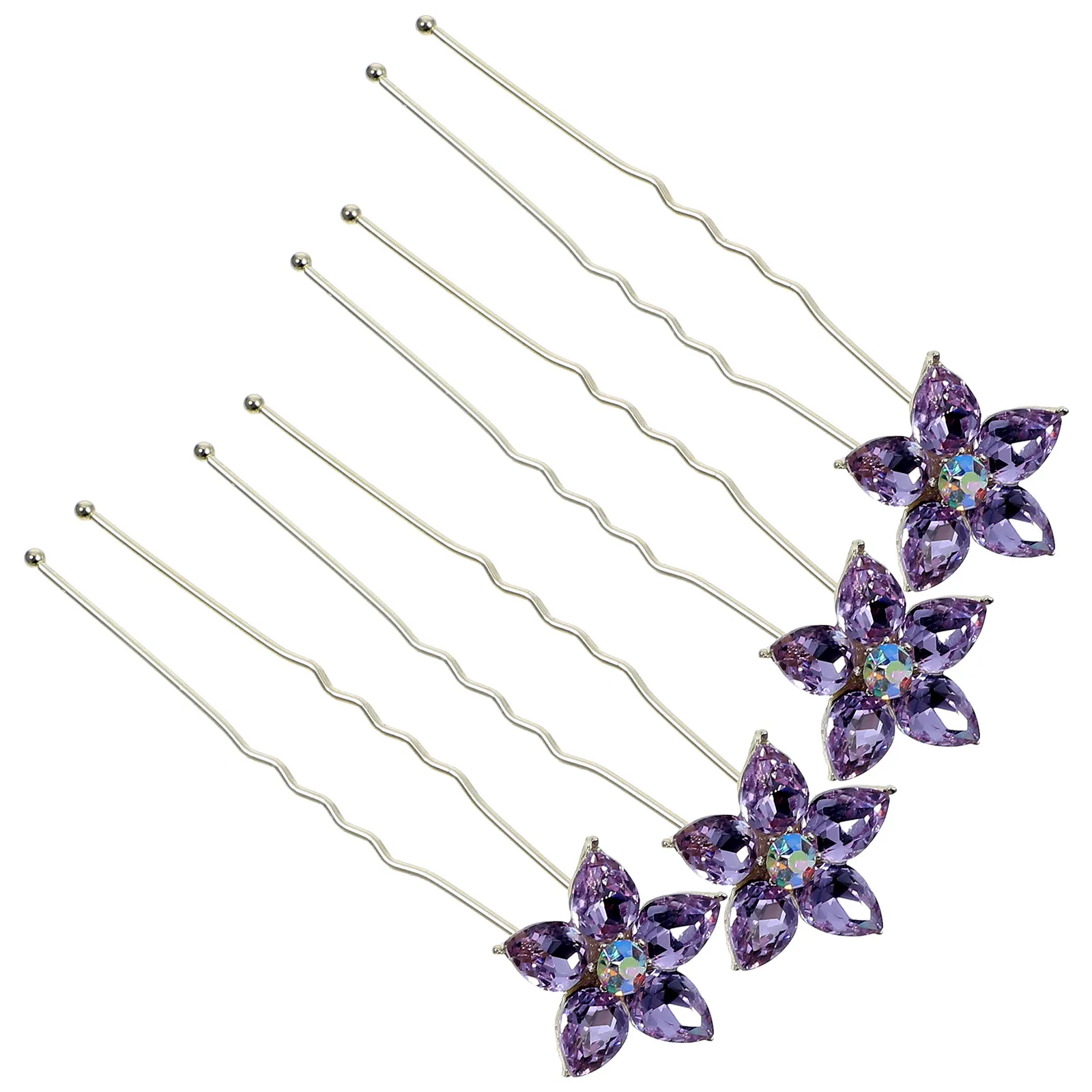 

4 шт., вилки для волос со стразами, элегантные свадебные аксессуары из цинкового сплава для подружек невесты, свадебные заколки для волос для женщин, прически