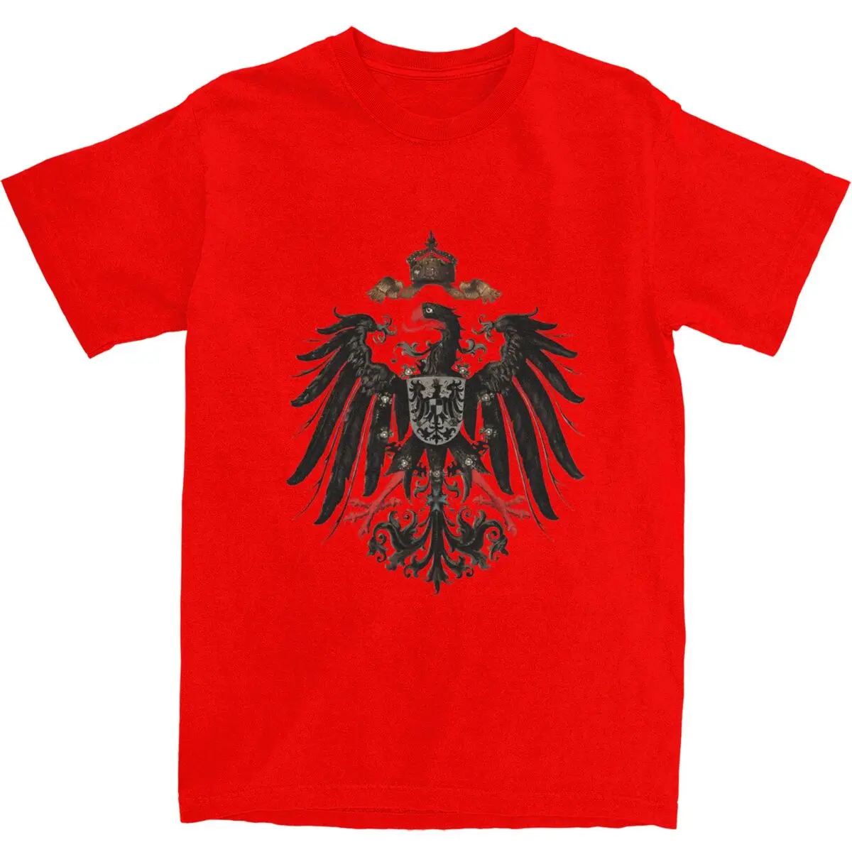 German Empire Imperial Eagle T-Shirt Mens Streetwear Cotton T Shirts Summer O-Neck Hip Hop Tees Cheap Big Size Tops