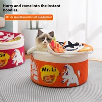 Internet Celebrity Instant Noodle Bucket Dog House Small Dog Ramen Bowl Pet House Winter Warm Enclosed Round House