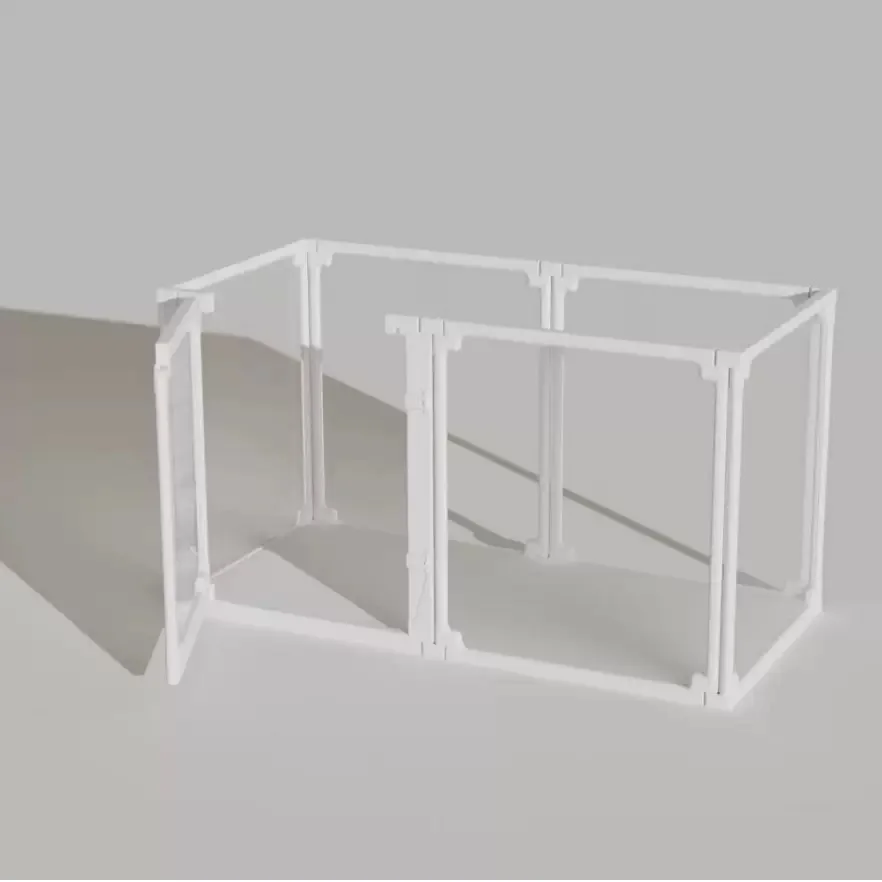 Acrylic plastic dog game fence easy to assemble 6 8 12 14 indoor puppy cat small animal game fence transparent game fence pet