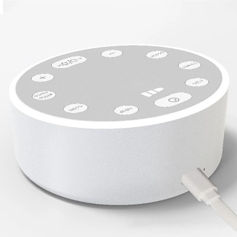جهاز ضوضاء أبيض E8BA لتحسين ضوء ليلة النوم وبطارية قابلة للشحن