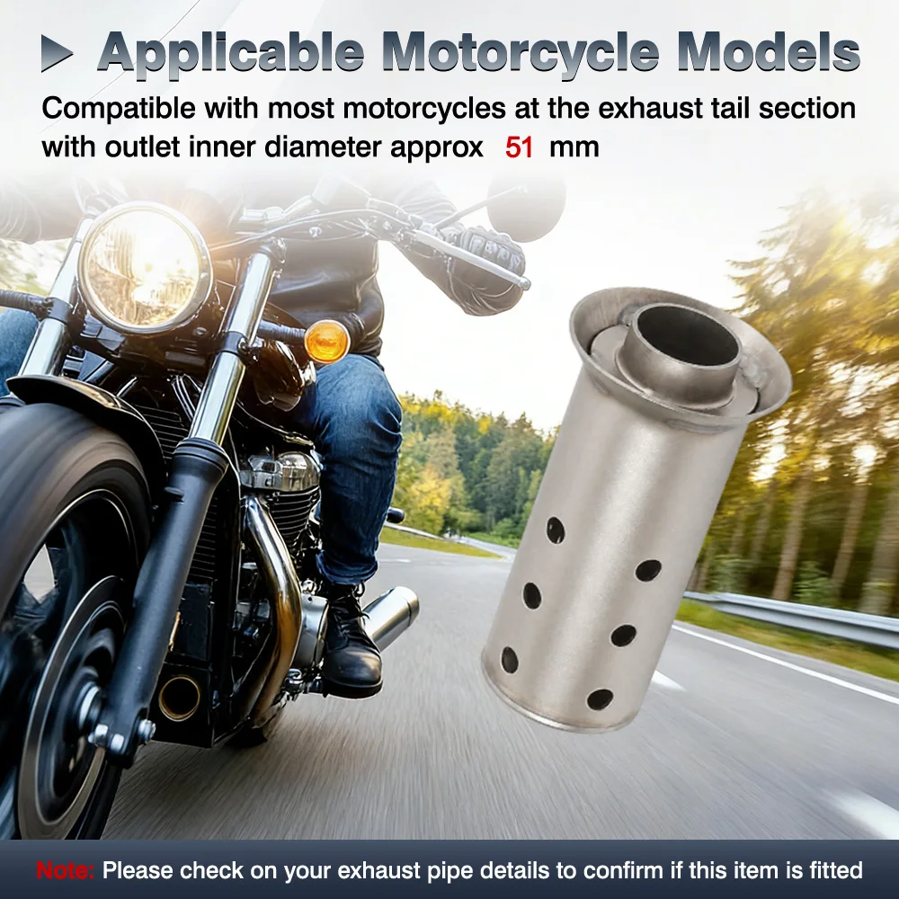 Stainless Steel Motorcycle Exhaust DB Killer Insert For Most Motorcycles with Matching Exhaust Inner Diameter 51mm / 60mm / 63mm