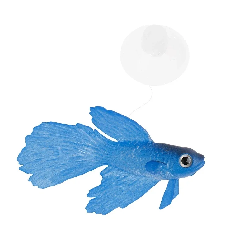 Artificial Aquarium Fish Silicone Betta Realistic Moving Floating Small Fish Ornament for Reef Tanks Aquariums Y5GB