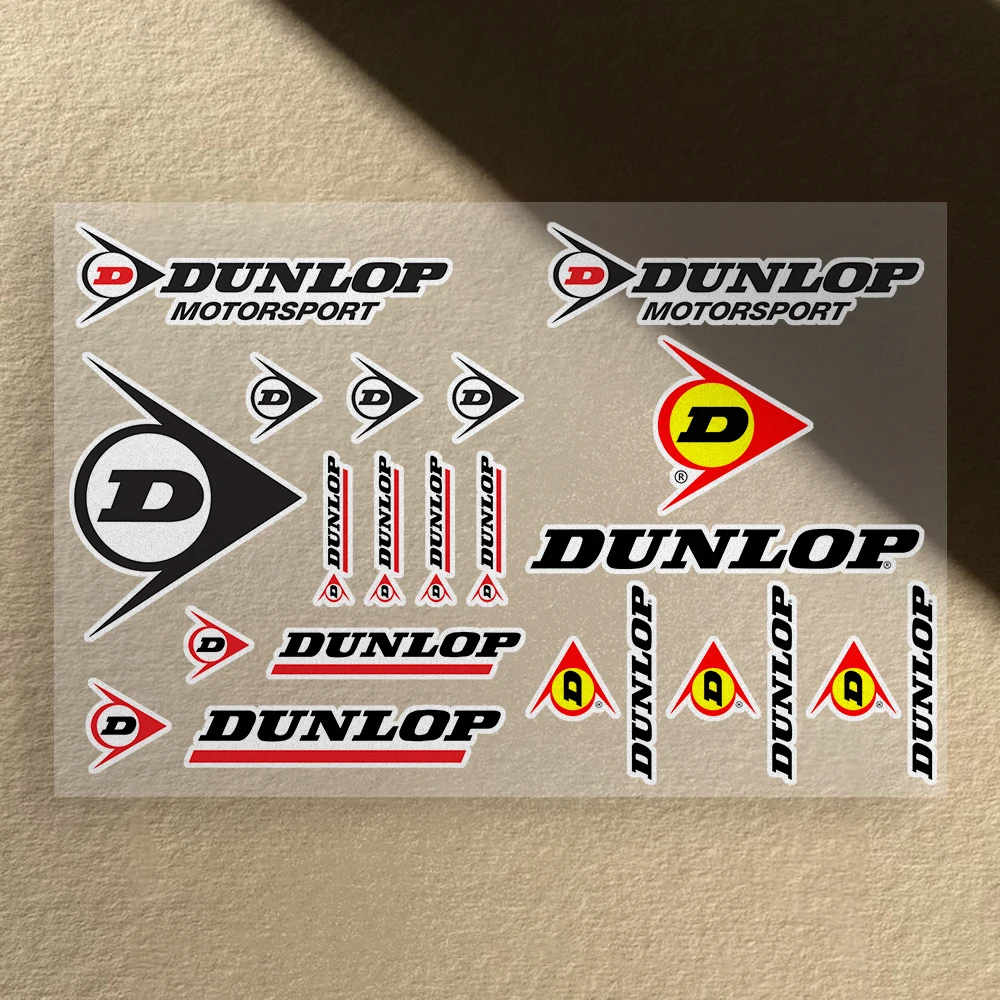 Calcomanías reflectantes para motocicleta, pegatinas para carro, bicicleta, casco, equipo de seguridad para conducción, mayor visibilidad, para el logotipo D-Dunlop