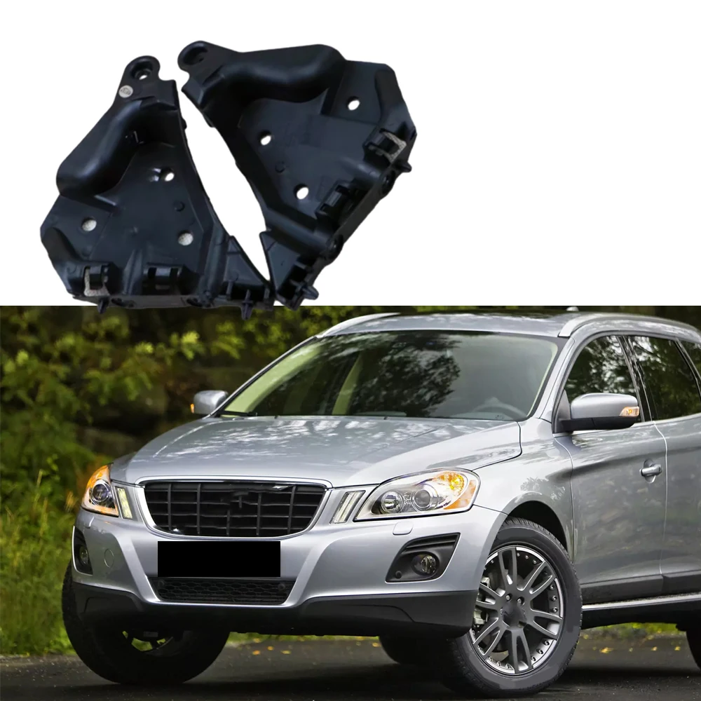 30763435 30763436 2pcs Black Front Left and Right Bumper Bracket for Volvo XC60 2009-2013