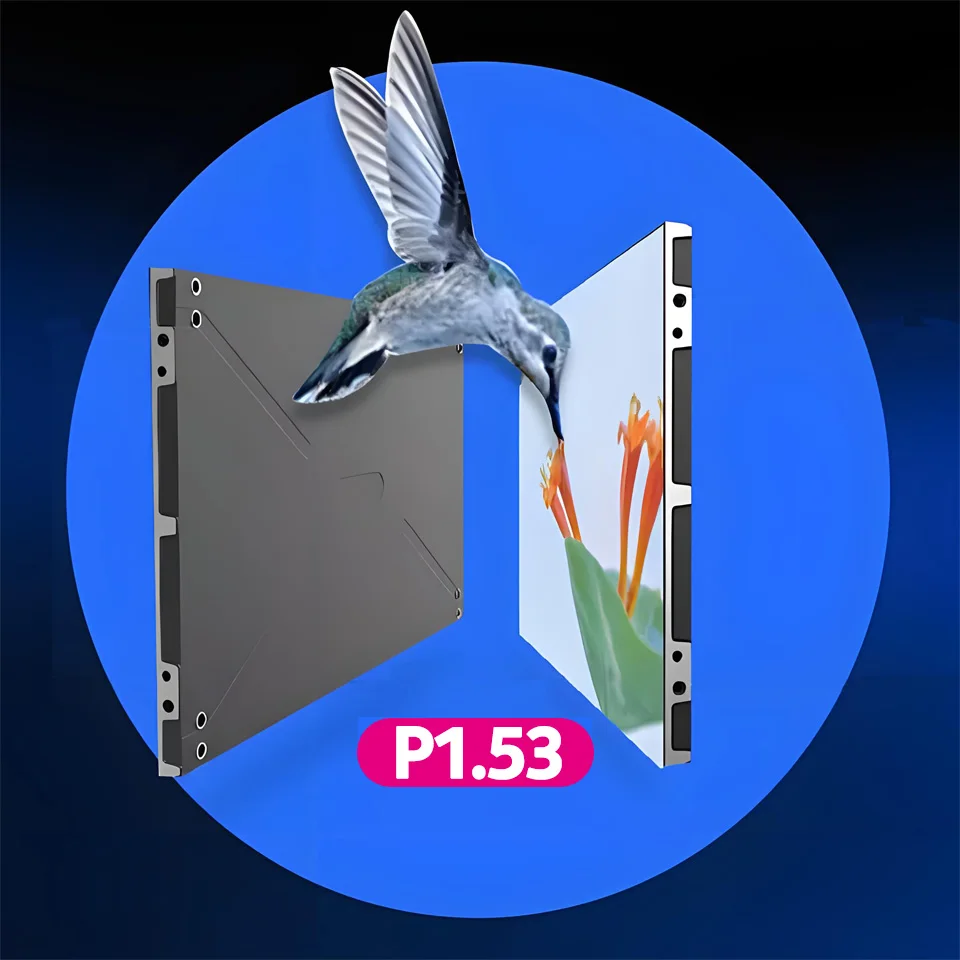 High Quality Indoor Full-Color LED Display Wall-Mounted TV Program LED Display Background Wall P1.25 P1.53 P1.86 P2 Series