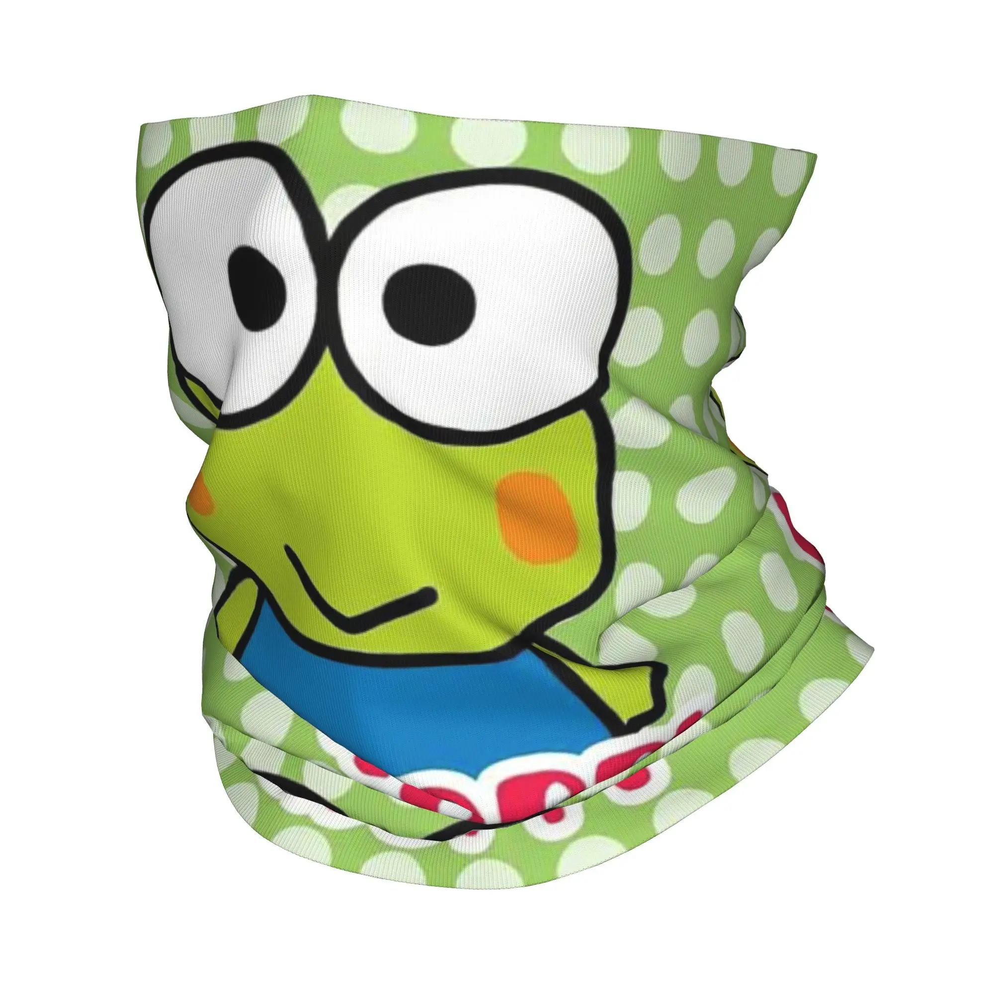 Custom Kerokero Keroppi Bandana Neck Gaiter for Ski Cycling Men Women Wrap Scarf Headband Warmer