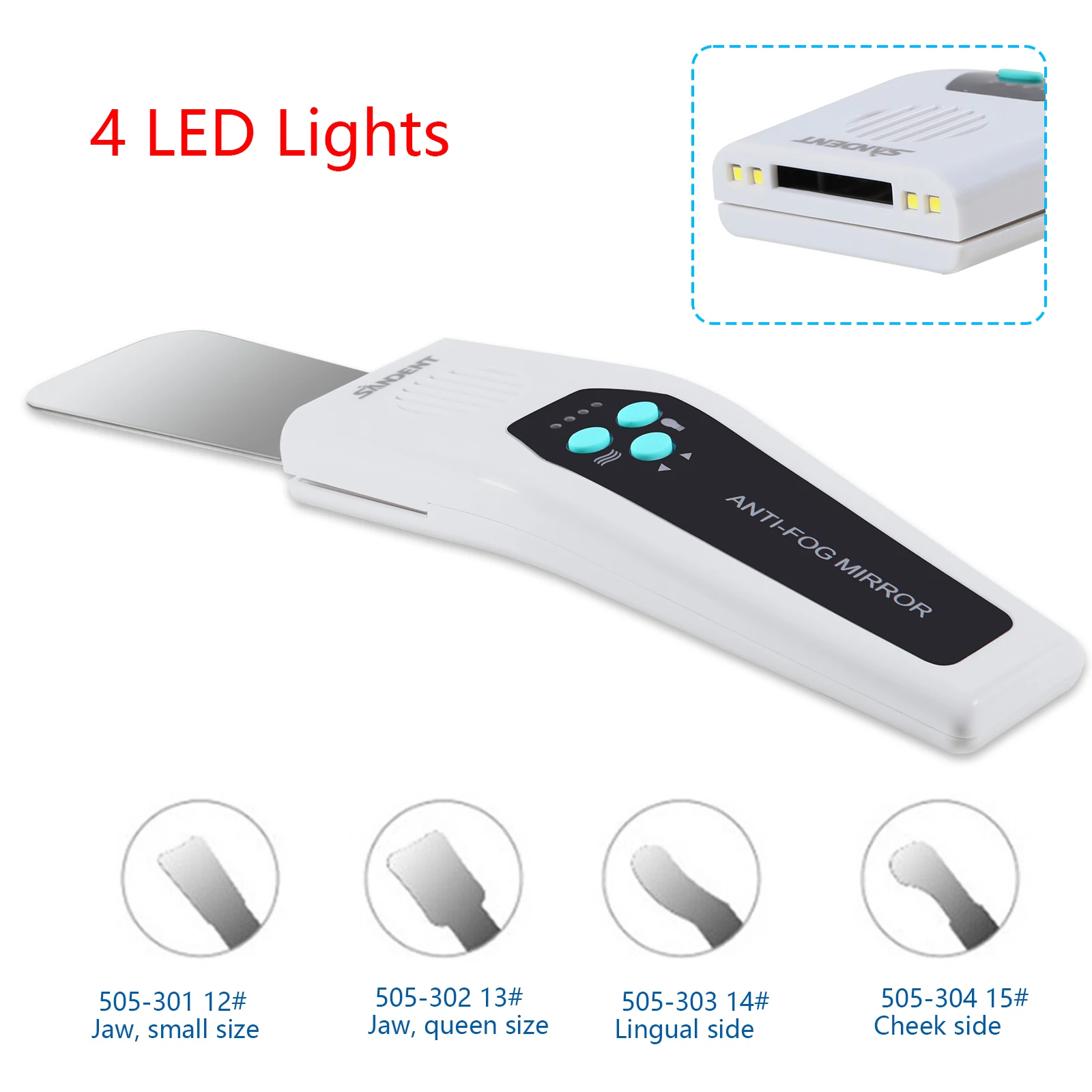 Dental LED Light Automatic Anti-fog Mirrors oral photography Reflector Glass Defog Photo Mirror No-Fog