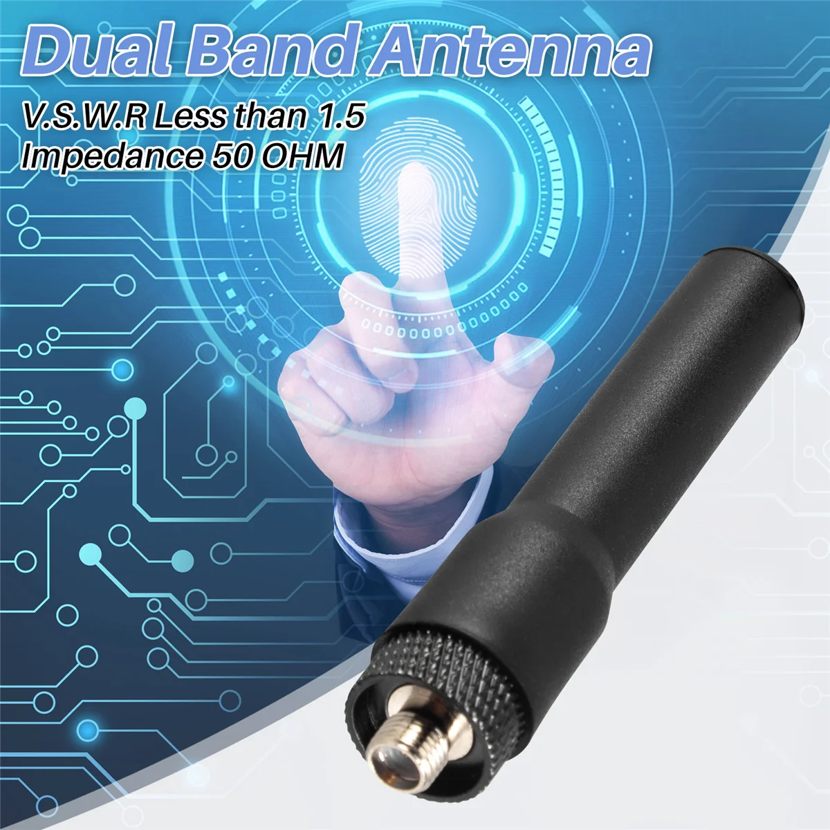 SF20 antena lembut SMA-F Dual Band untuk BAOFENG UV5R UV5RA/Plus BF888s hitam baru