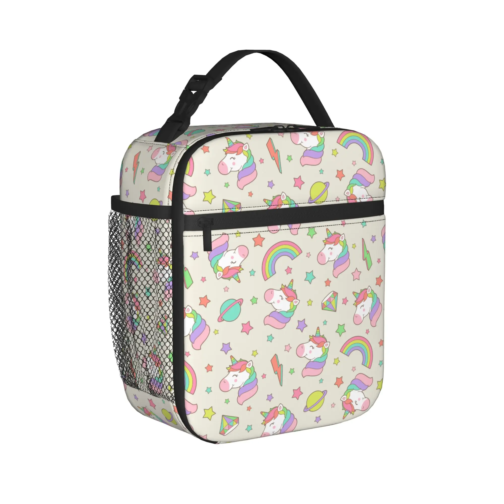 Cartoon Cute Unicorn Thermal Insulated Lunch Bags for Work  Portable Bento Box Thermal Cooler Lunch Boxes