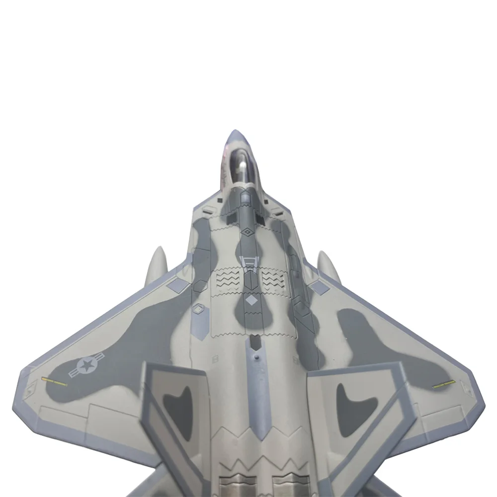 1:100 1/100 Scale F22 Stealth Raptor Fighter F-22 Plane Diecast Metal Airplane Finished Static Plane Model Toy Collection Gift