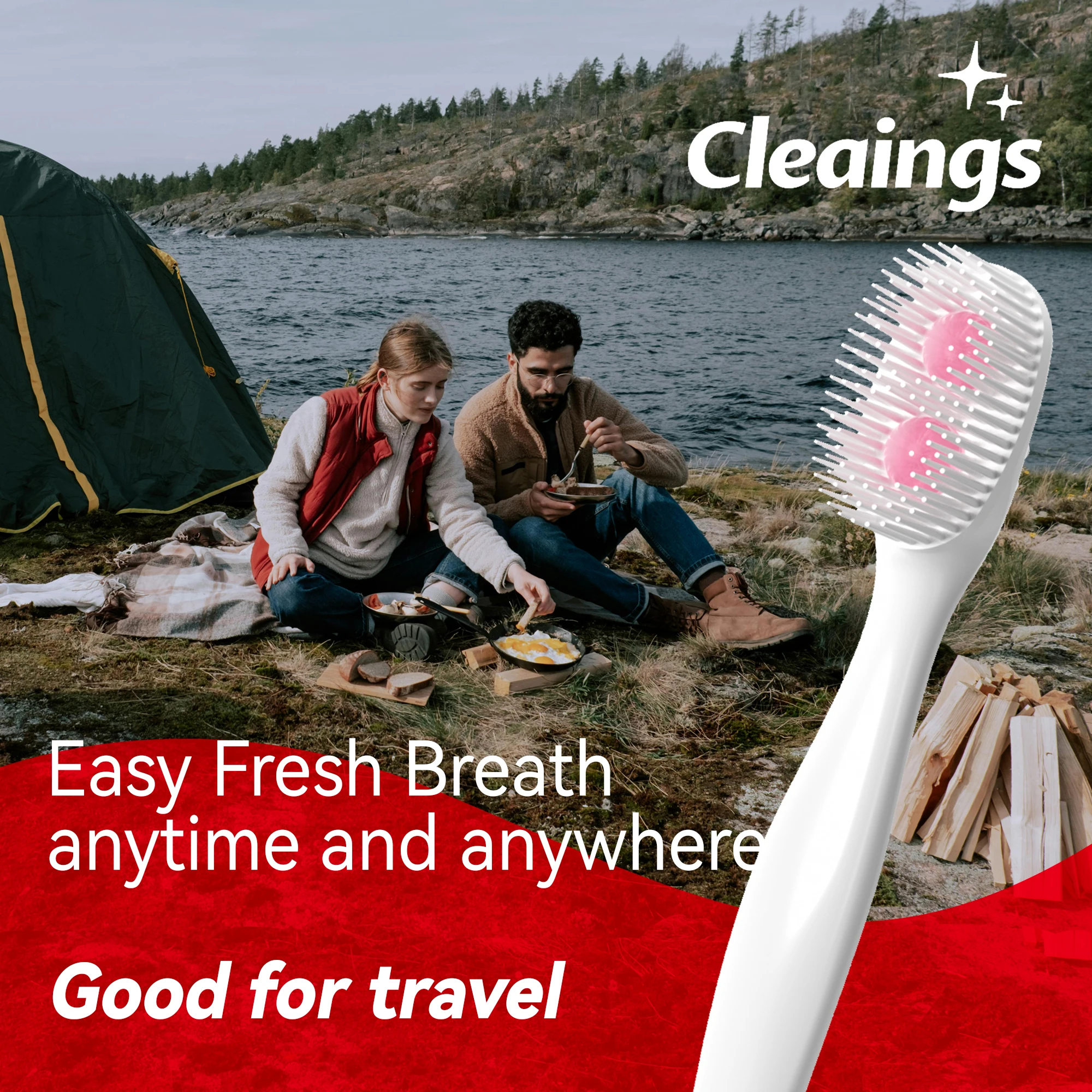 Water Saving Portable Toothbrush 24pcs, Travel Mini Brushes with Double Oral Cleaning Liquid for Trips