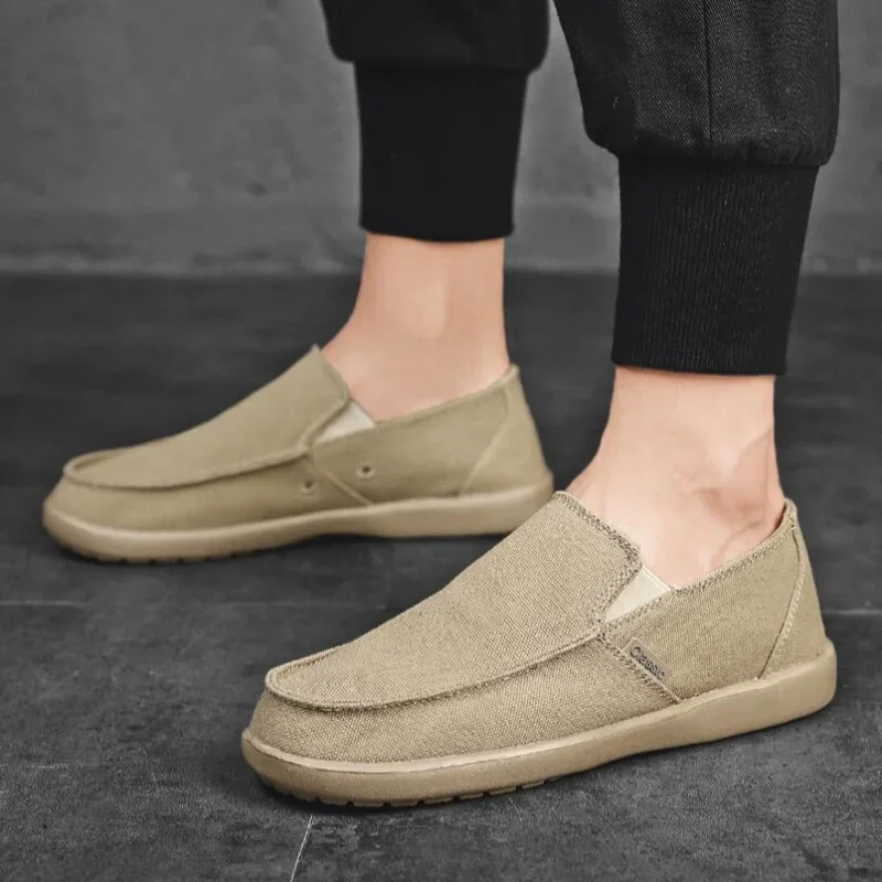 

2023, мужская вулканизированная обувь, осенняя новая мужская обувь, дышащая прогулочная парусиновая обувь, дышащие лоферы, мужские кроссовки