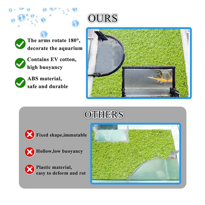 ABDJ-حوض السمك النباتات العائمة المرجانية، اعتراض النباتات العائمة من المرشحات والسخانات، ارتفاع قابل للتعديل مع مستوى المياه