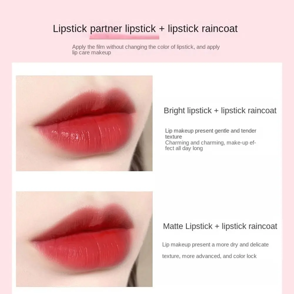 Waterproof Top Coat Lip Lip Color Lock Protection Makeup Tool Lip Glaze Lipstick Raincoat Matte Lipstick Sealer Fixed Color Lip