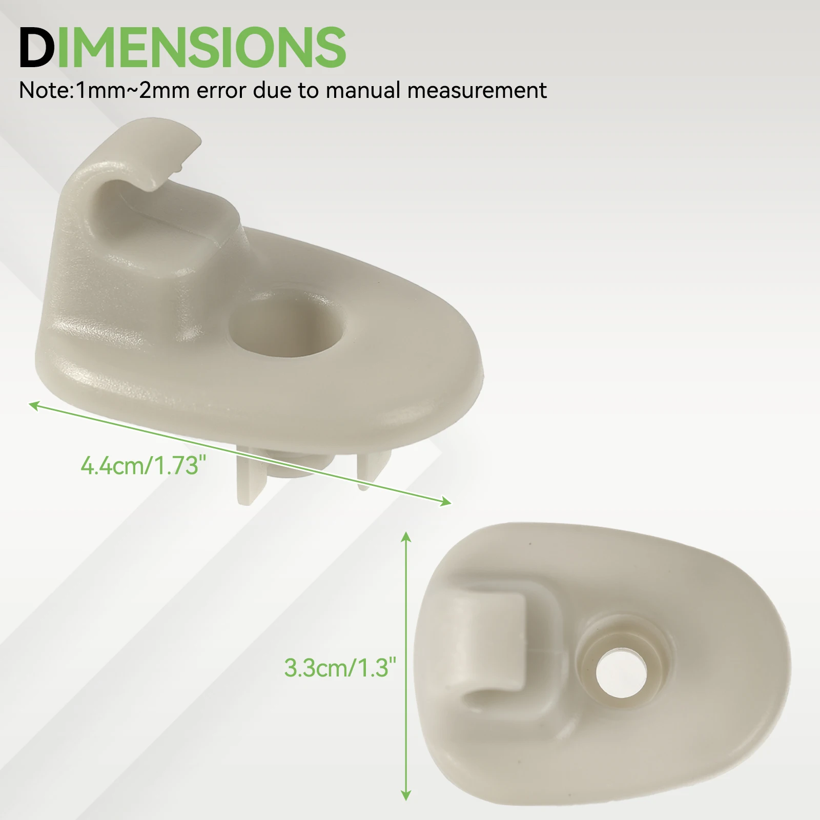2x Grey 1AR26BD1AA 1AR26DW1AA Sun Visor Clips Retainer For JEEP LIBERTY CHEROKEE KK KJ DODGE NITRO 2005-2012 Buckle Fixing Clip