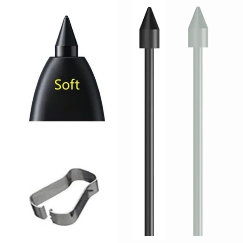 1/2pcs Tweezer Stylus Pencil Nibs Soft Silent Pen Tips Replacement for Samsung Galaxy Tab S22 S23 S9 S8 S7 S6 Note10/20 Ultra
