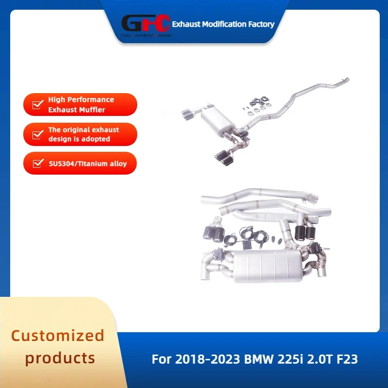 

GFC 304 Stainless Steel CatBack High-Performance Electronic Valve Exhaust System for 2018-2023 BMW 225i 2.0T F23
