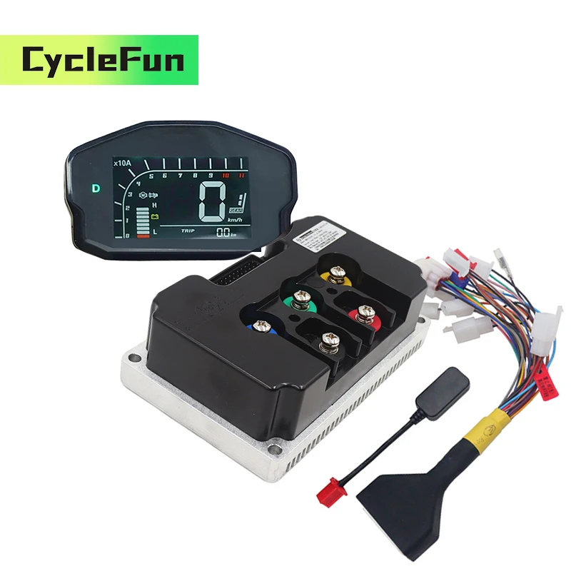 

ND72450 FarDriver 72V DC 200A Phase 450A Sine Wave Controller With DKD Display For Electric Motorcycles Scooter Bike Accessories