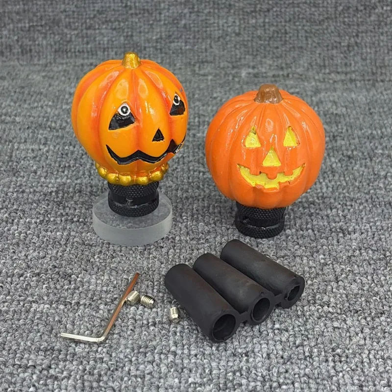 Halloween Pumpkin Resin Gear Shift Knob Manual Transmission Shifter Lever Handle Funny Car Interior Decoration Accessories Gift